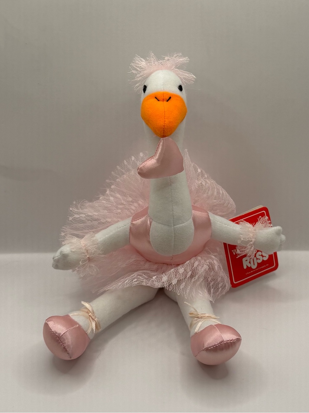 Rare Vintage Russ Berrie Olivia Flamingo Ballerina Plush Stuffed Animal NWT